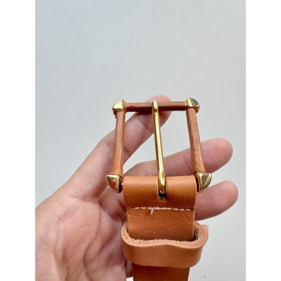 Vintage EMMANUEL Brown Leather Hip Belt, Size L - Made in Canada - Picture 6 of 10